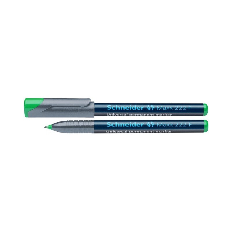Universal permanent marker SCHNEIDER Maxx 222 F, varf 0.7mm - verde