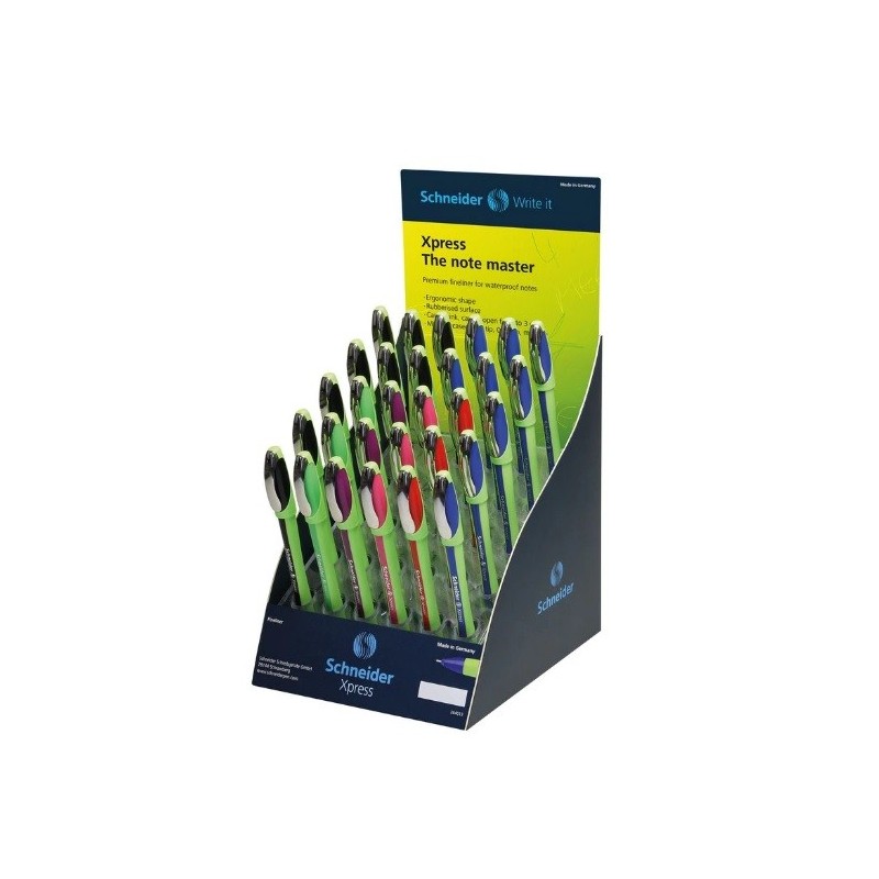 SIS Display SCHNEIDER Xpress, 30 linere-(9x albastru,negru, 3x rosu,verde,violet,roz)