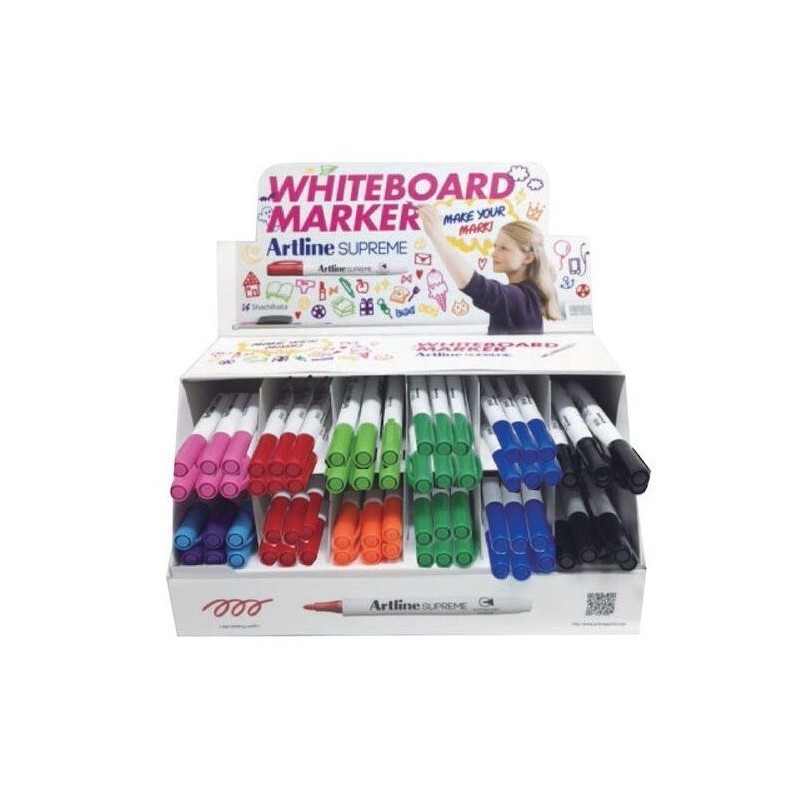 Display ARTLINE Supreme pentru tabla de scris, 1.5mm, 4culx12buc, 3culx6 buc, 2 culx3 buc/display