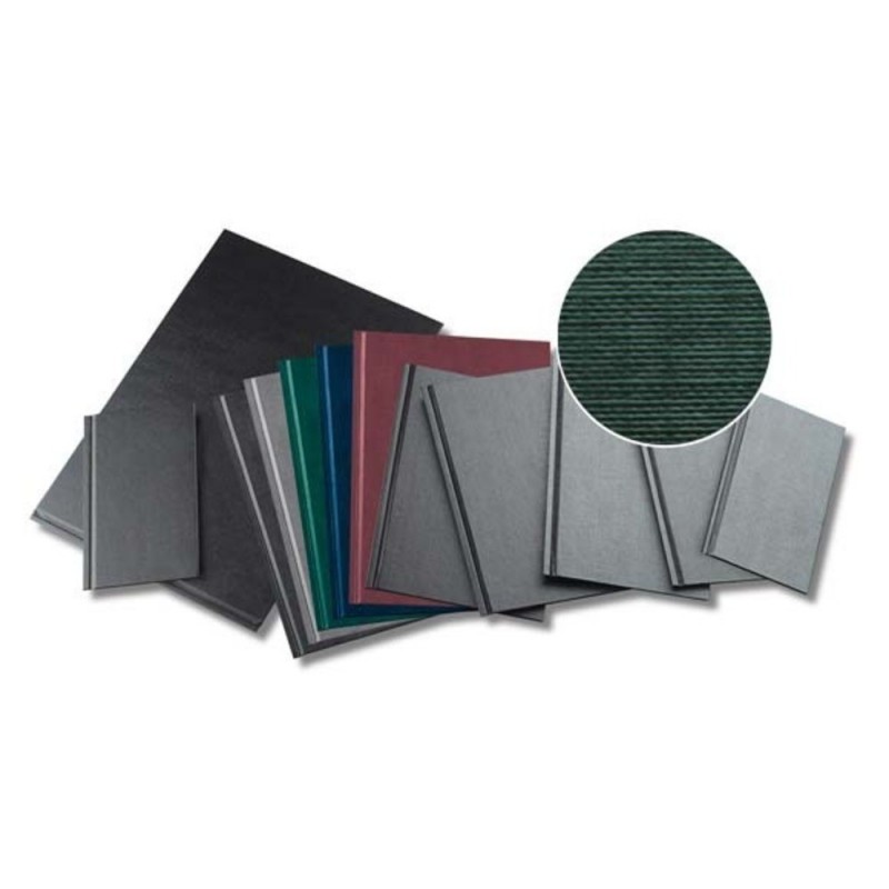 Coperti rigide A4-landscape, structura panzata, 10 buc/set, Metal-BIND OPUS - albastru