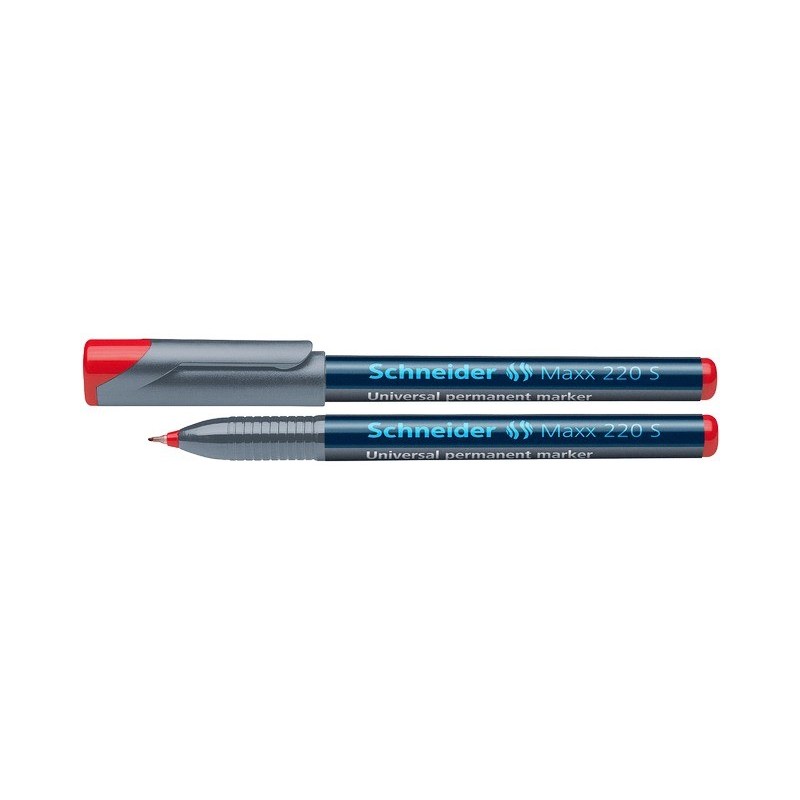 Universal permanent marker SCHNEIDER Maxx 220 S, varf 0.4mm - rosu