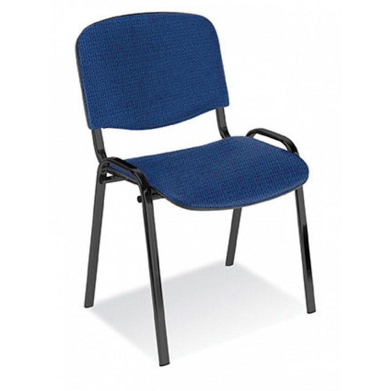 Scaun conferinte, stofa, Office Products Kos Premium - negru/albastru