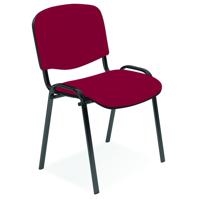 Scaun conferinte, stofa, Office Products Kos Premium - negru/visiniu
