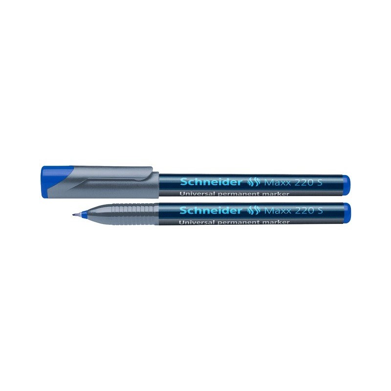 Universal permanent marker SCHNEIDER Maxx 220 S, varf 0.4mm - albastru