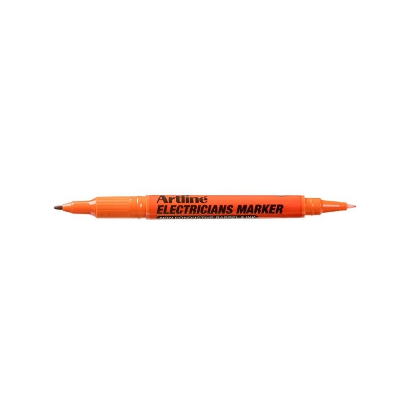 Marker ARTLINE, pentru electricieni, corp plastic, 2 capete, varfuri rotunde 0.4/1.0mm - orange
