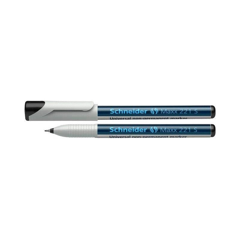 Universal non-permanent marker SCHNEIDER Maxx 221 S, varf 0.4mm - negru
