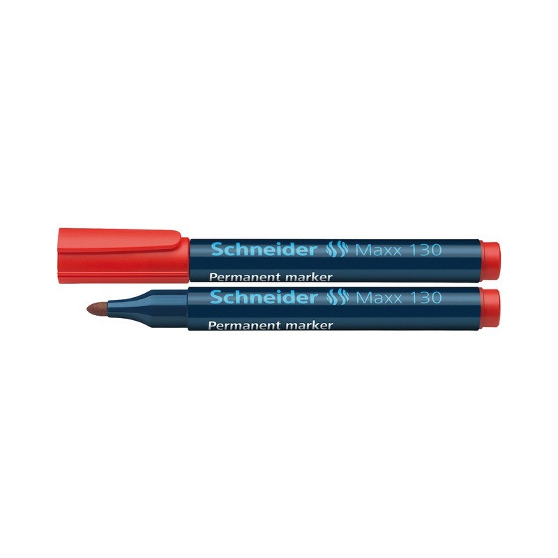 Permanent marker SCHNEIDER Maxx 130, varf rotund 1-3mm - rosu