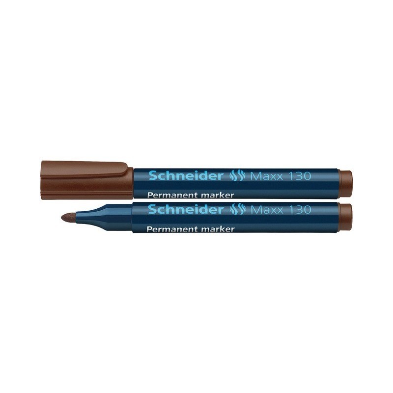 Permanent marker SCHNEIDER Maxx 130, varf rotund 1-3mm - maro