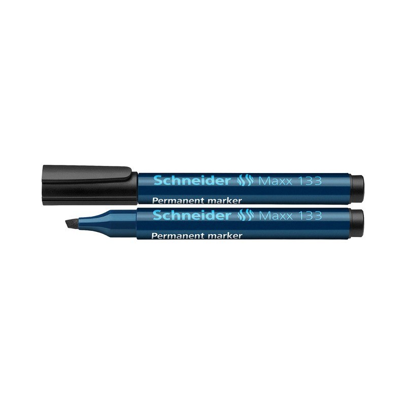 Permanent marker SCHNEIDER Maxx 133, varf tesit 1+4mm - negru