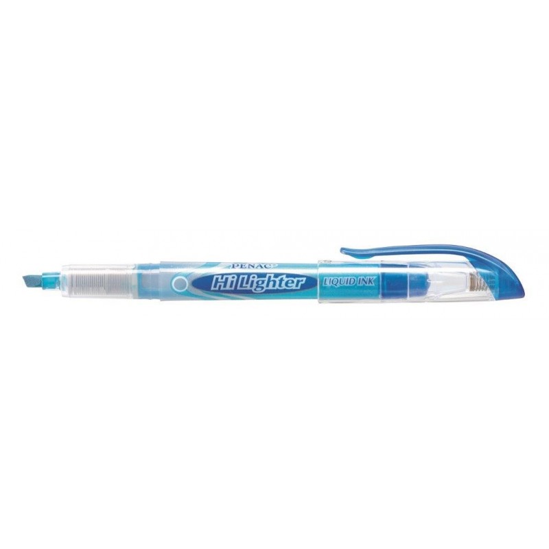 Textmarker cu cerneala PENAC Liqliner, varf 1-4 mm - albastru fluorescent