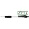 Creion mecanic PENAC CCH-3, rubber grip, 0.7mm, varf metalic, corp transparent, accesorii negre