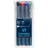 Universal permanent marker SCHNEIDER Maxx 224 M, varf 1mm, 4 culori/set - (N, R, A, V)