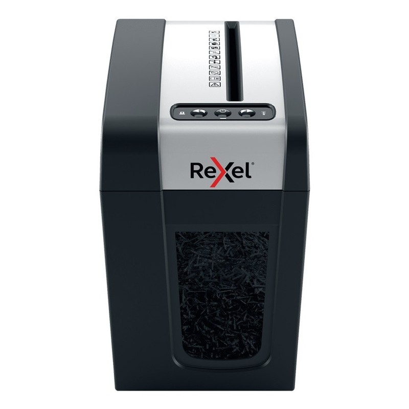 Distrugator documente manual REXEL SECURE MC3 Slim, P5, micro-cut (particule), 3 coli, 10l, negru-ar