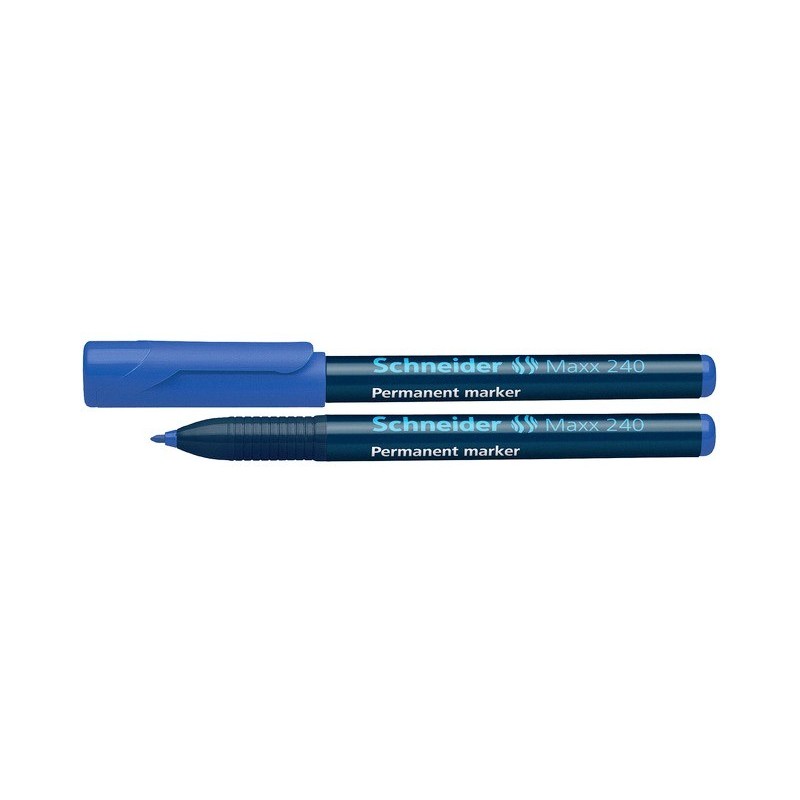 Permanent marker SCHNEIDER Maxx 240, varf rotund 1-2mm - albastru