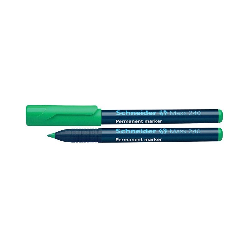 Permanent marker SCHNEIDER Maxx 240, varf rotund 1-2mm - verde