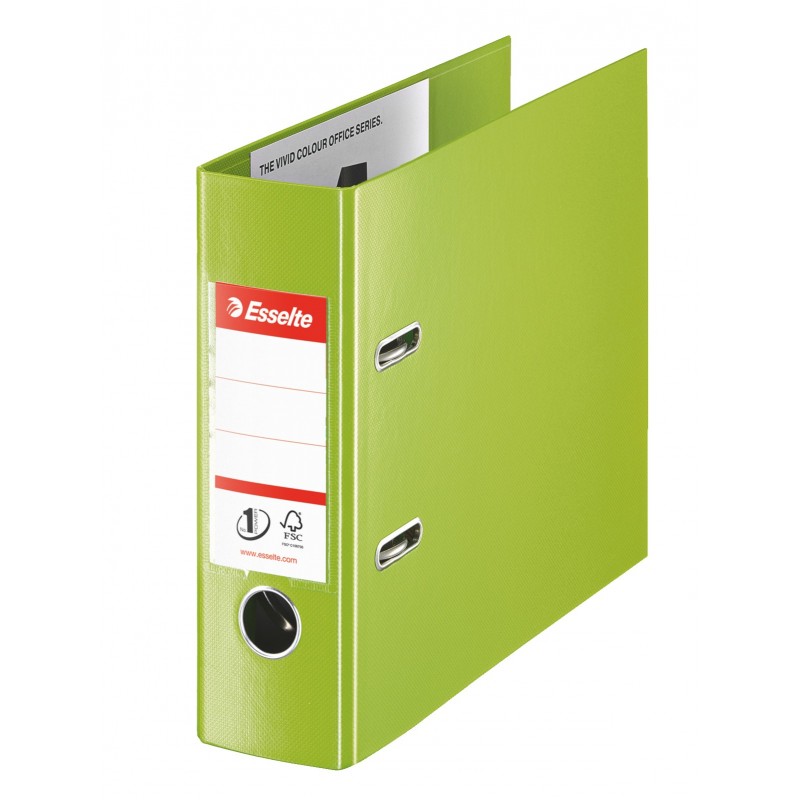 Biblioraft ESSELTE No.1 Power pentru banci, PP/PP, 75mm - Vivida verde