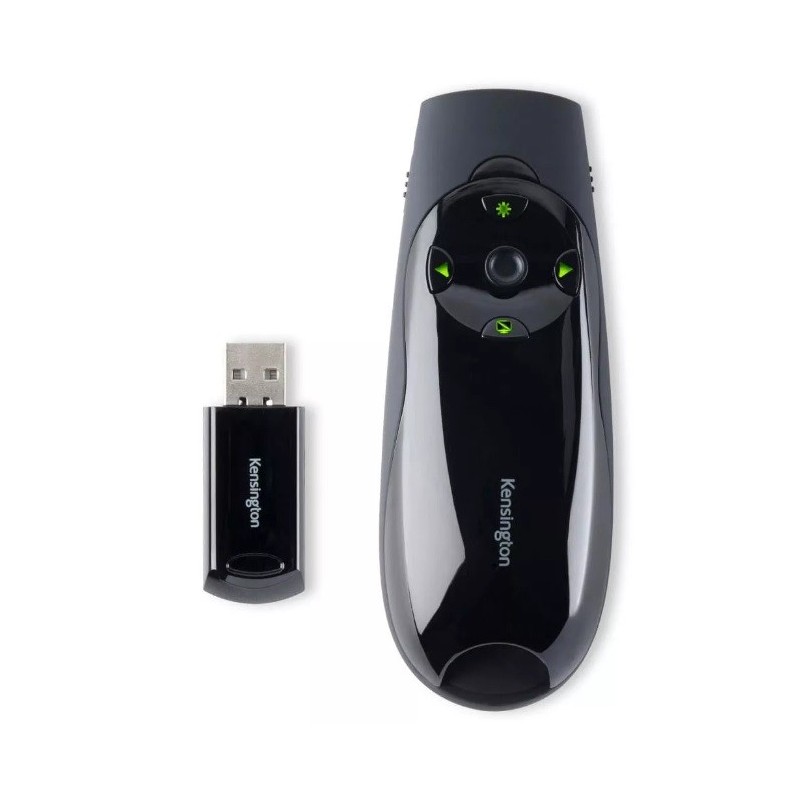 Presenter Kensington Expert, conexiune wireless, control cursor, laser verde, 45 m, negru