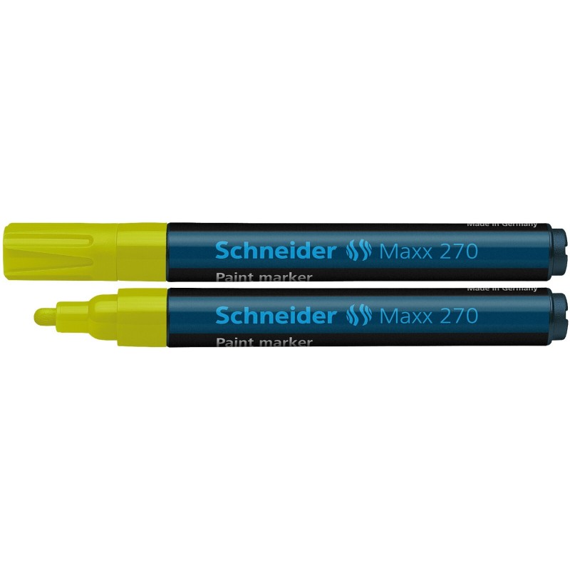 Marker cu vopsea SCHNEIDER Maxx 270, varf rotund 1-3mm - galben