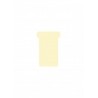 DJOIS T-cards, din hartie, 100buc/set, format 2 - (85 x 48mm, top 60mm) - bej