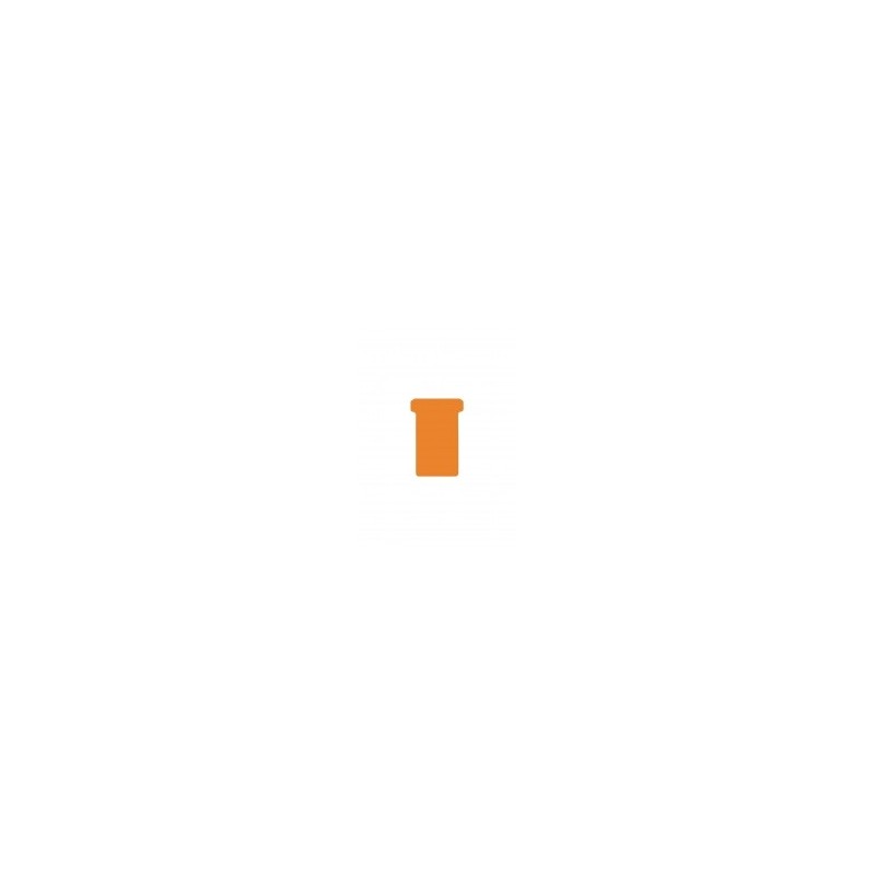 DJOIS T-cards, din hartie, 100buc/set, format 2 - (85 x 48mm, top 60mm) - orange