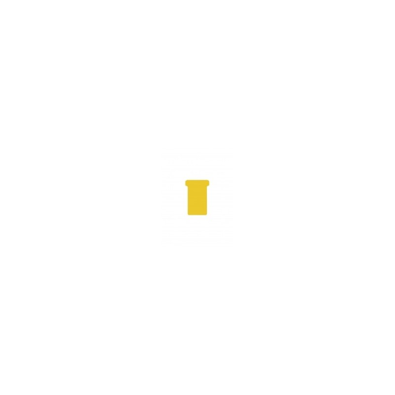DJOIS T-cards, din hartie, 100buc/set, format 2 - (85 x 48mm, top 60mm) - galben