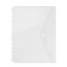 Folie protectie doc. A4, clapa laterala, inchidere cu capsa, 4/set, 200 microni, DONAU - transparent