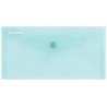 Mapa PP protectie documente DL landscape, inchidere cu capsa, 10/set, DONAU - albastru transparent