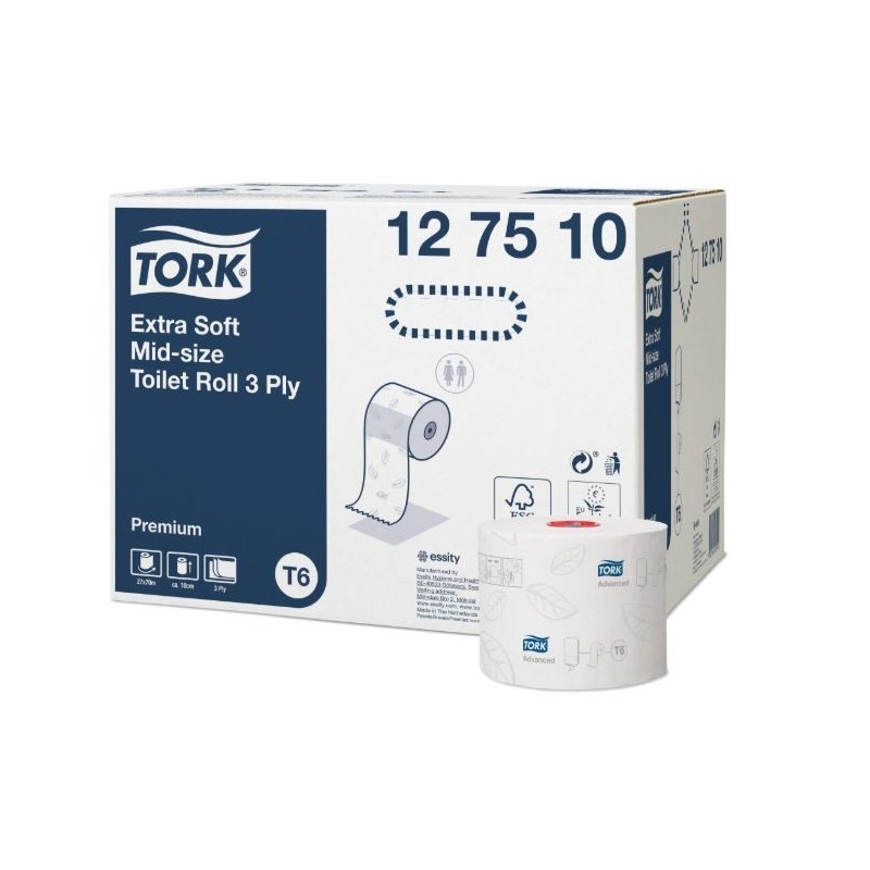 Hartie igienica TORK Premium Extra Soft , 3 straturi, 9.7cm x 70m, 27 role/bax - alba