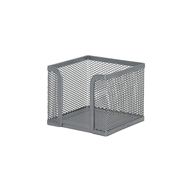 Suport metalic Mesh, pentru cub notite, Q-Connect - silver