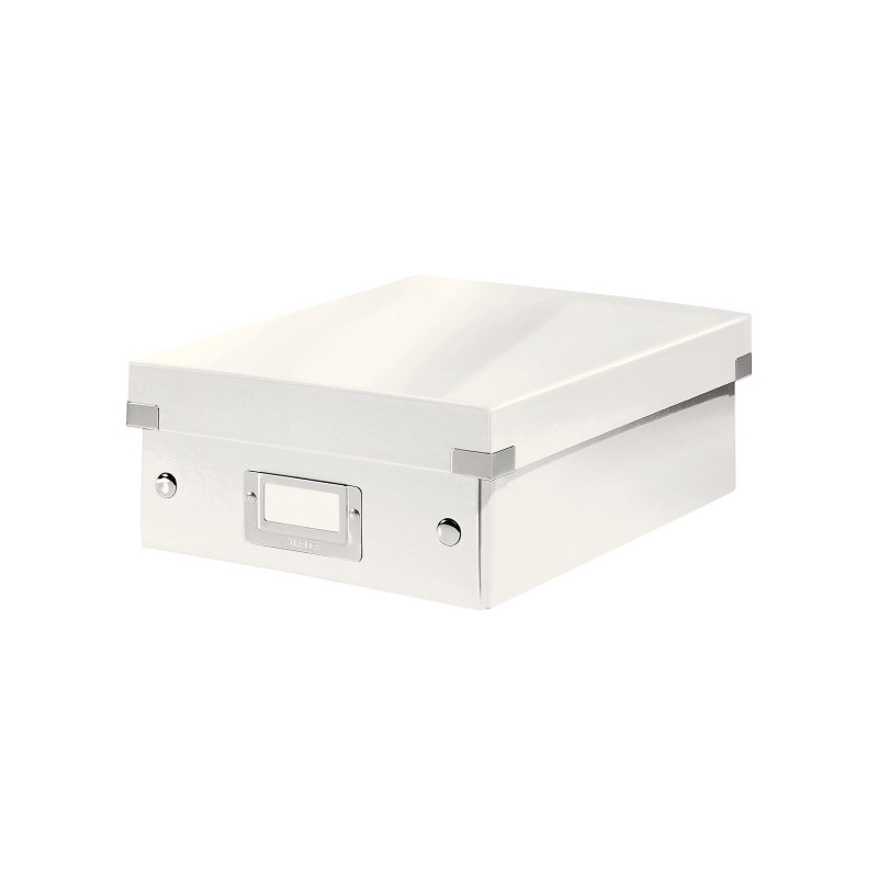 Cutie depozitare LEITZ WOW Click & Store Organizer, carton laminat, mica, alb