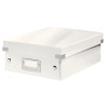 Cutie depozitare LEITZ WOW Click & Store Organizer, carton laminat, mica, alb