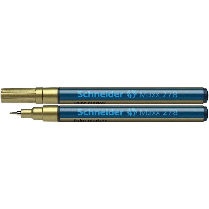 Marker cu vopsea SCHNEIDER Maxx 278, varf rotund 0.8mm - auriu