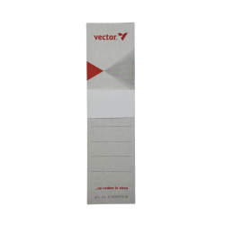 Etichete albe pentru biblioraft 75 mm , dubla fata, 10/set, Vector