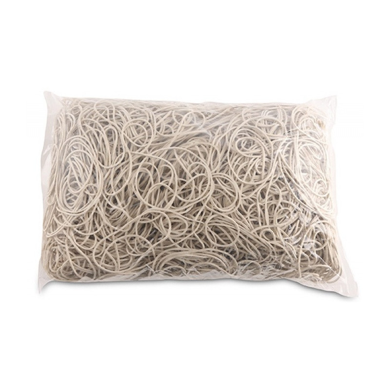 Elastice pentru bani, 1.5mm grosime, D 60mm, 60% cauciuc, 1000g/punga, Office Products -culoare alba