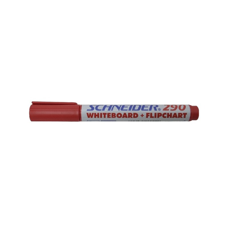 Marker SCHNEIDER Maxx 290, pentru tabla de scris+flipchart, varf rotund 2-3mm - rosu