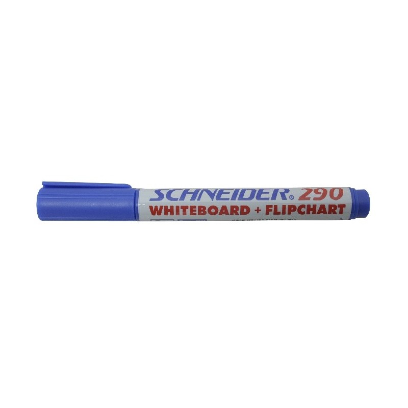 Marker SCHNEIDER Maxx 290, pentru tabla de scris+flipchart, varf rotund 2-3mm - albastru