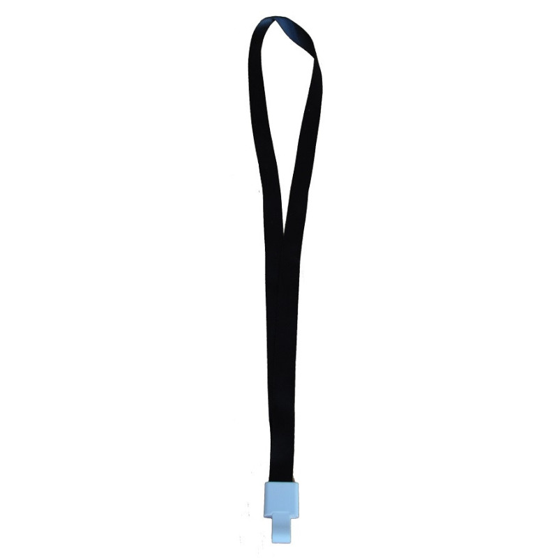 Lanyard textil, 15mm latime,snap clip, KEJEA - negru