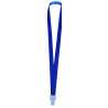 Lanyard textil, 15mm latime,spring clip, KEJEA - albastru