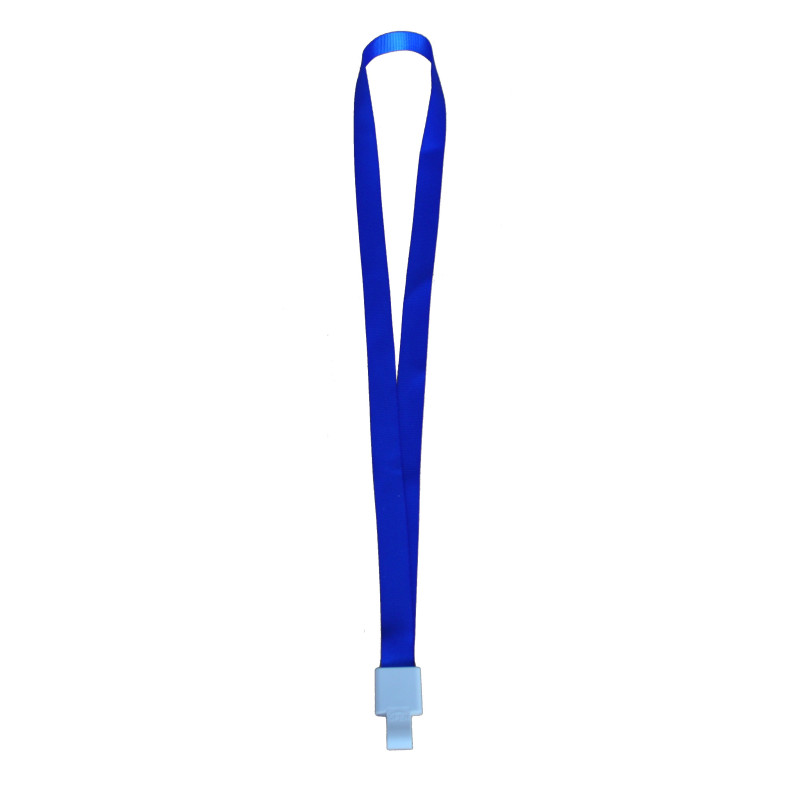 Lanyard textil, 15mm latime,sliding clip, KEJEA - albastru
