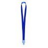 Lanyard textil, 15mm latime,sliding clip, KEJEA - albastru