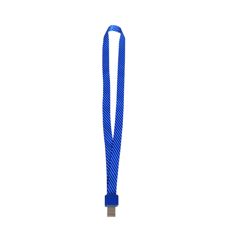 Lanyard textil, 15mm latime,clip metal, KEJEA - albastru