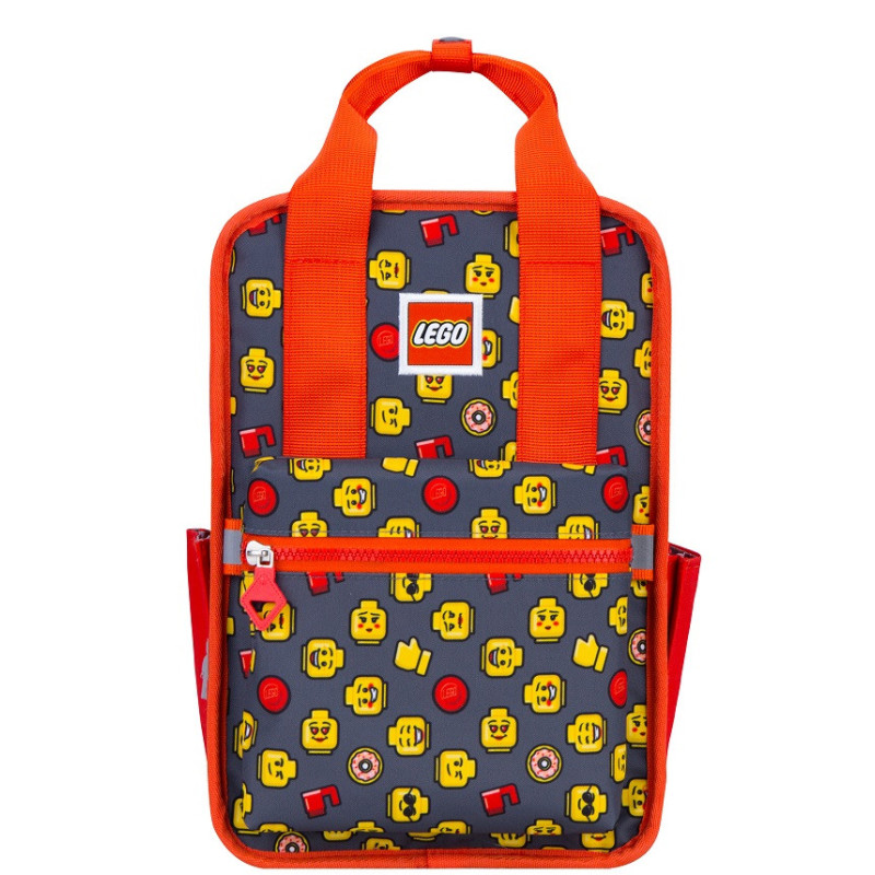 Rucsac Casual LEGO Tribini Fun Small - design Heads and Cup - rosu
