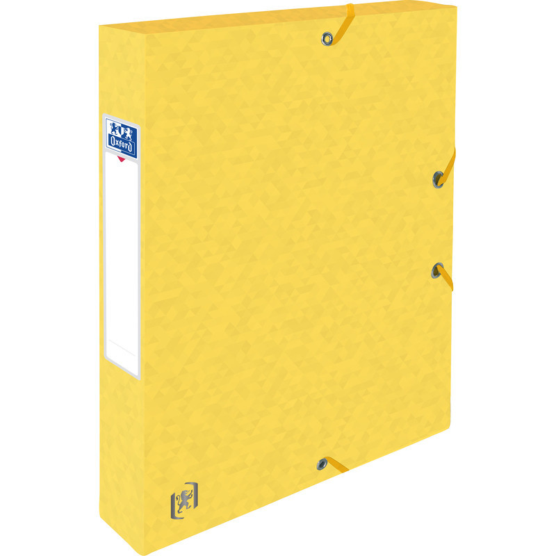 Mapa A4, carton MultiStrat 390gsm, cu elastic, 40mm latime, OXFORD Top File - galben
