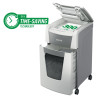 Distrugator documente automat LEITZ IQ Office, P5, micro-cut (particule), 300 coli, cos 60l, alb-gri