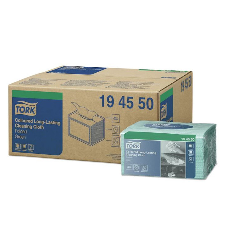 Lavetă pentru curățare Tork 1 strat verde,40buc/set, 8 seturi/bax