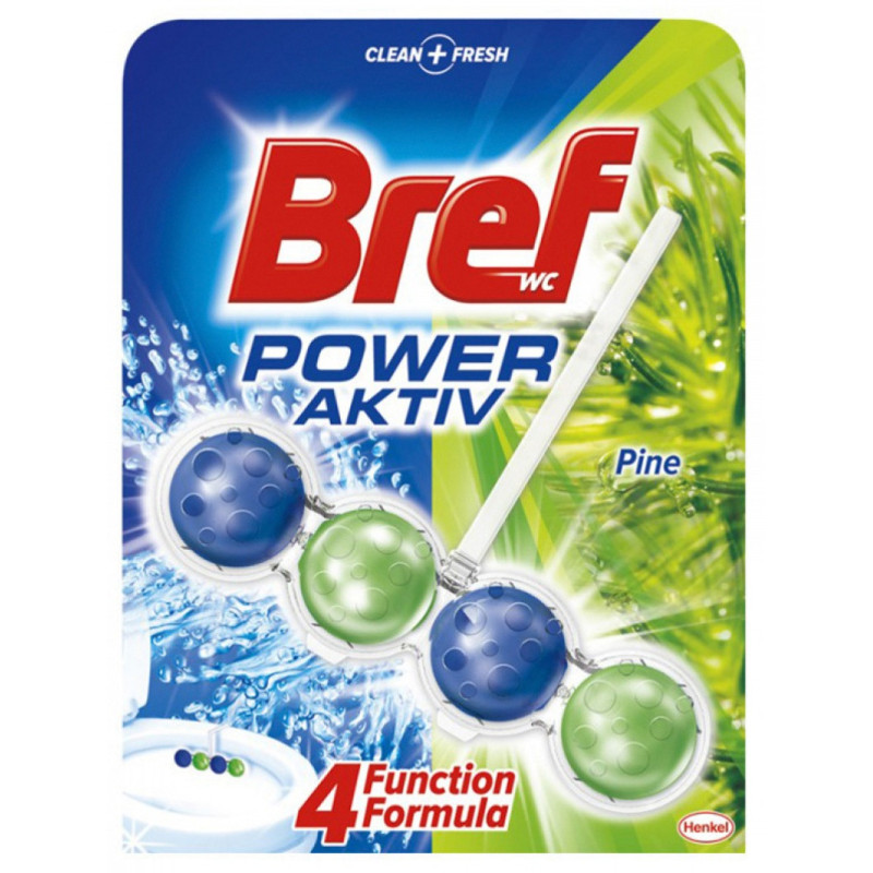 BREF Power Aktiv Pine, odorizant solid pentru toaleta, bilute - 50 grame