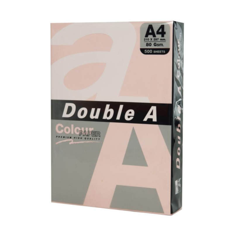 Hartie color pentru copiator A4, 80g/mp, 500coli/top, Double A - pastel flamingo