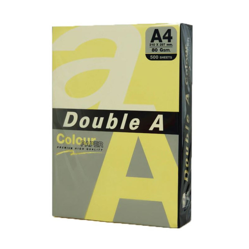 Hartie color pentru copiator A4, 80g/mp, 500coli/top, Double A - pastel butter
