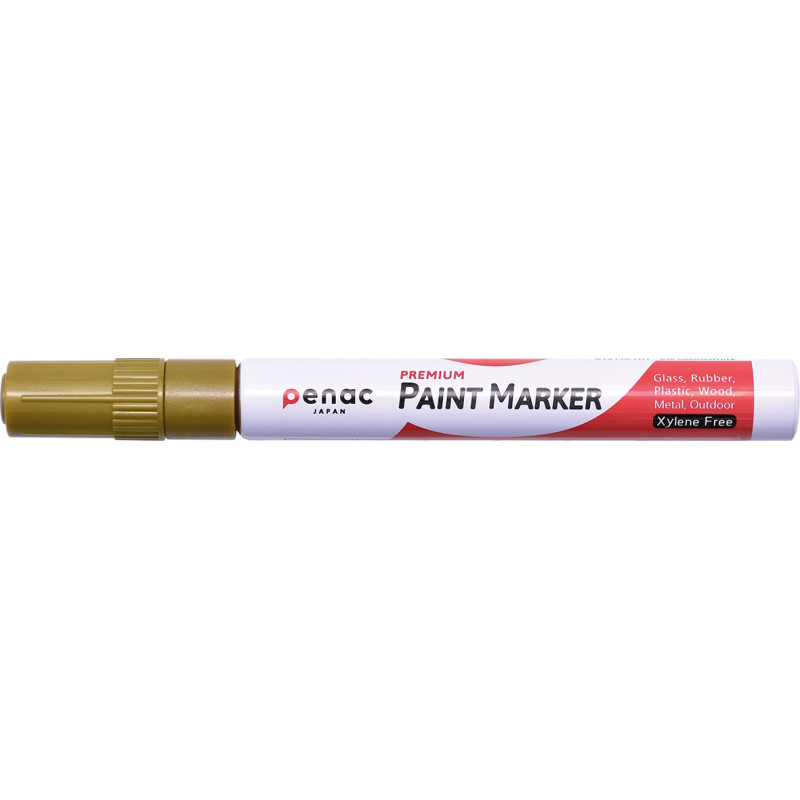 Marker cu vopsea PENAC, rezistent la temperaturi inalte, varf rotund, grosime scriere 2-4mm - auriu