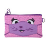 Penar dublu cu fermoar+ masca material textil, ZIPIT Face-It Creature - roz